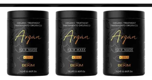 Combo X3 Máscaras De Kilo Argan 4oils Bekim