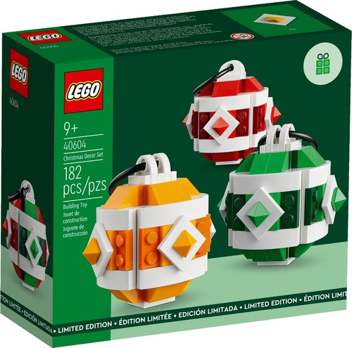 Set De Decoración Navideña Lego 40604 Gwp Con 182 Piezas