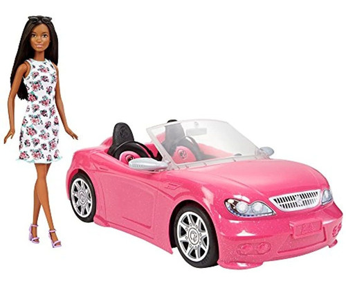 Muñeca Barbie Y Vehículo Convertible Muñeca Y Coche