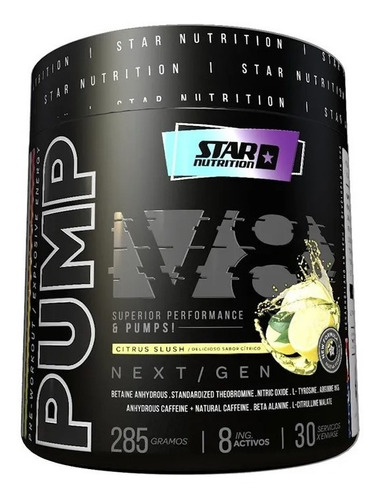 Pre Entreno Pump V8 Next Gen Star Nutrition X 285 G