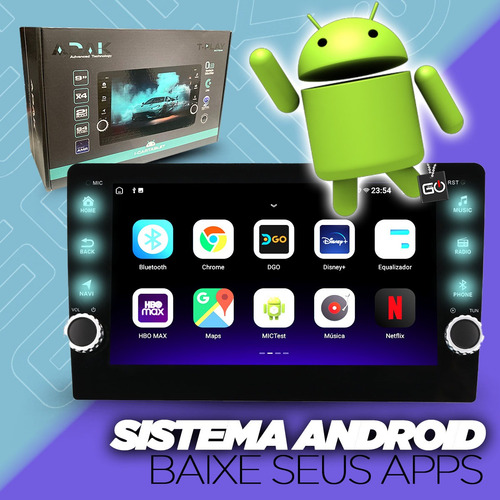 Multimidia + Módulo Hdtv 1080p Carplay Android Peugeot 207