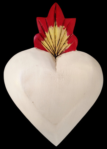 Corazon Artesanal Tradicional De 19cm Con Llama