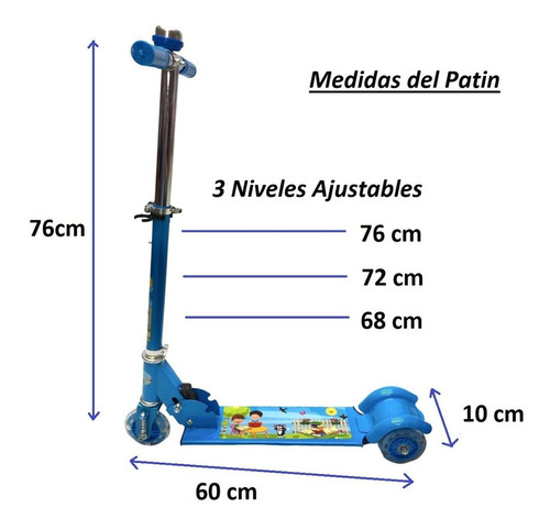 Monopatín diablo de pie Best China Toys 519  azul claro para niños