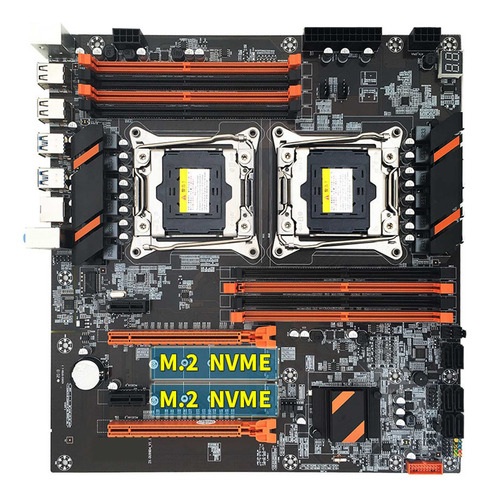 Placa Base X99 De Doble Cpu, 2 Cpu Xe5 2620 V3 Y 2 Ram Ddr4