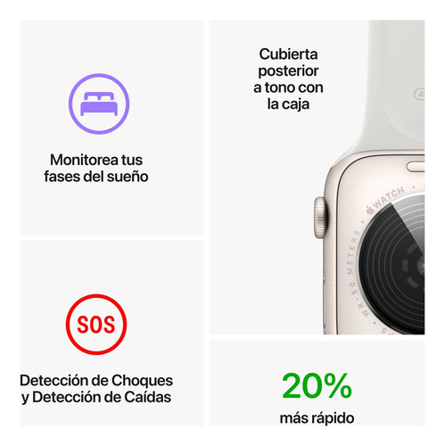 Imagen 9 de 10 de Apple Watch Se (2da Gen) (gps) Aluminio Blanco De 44 Mm