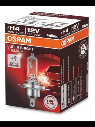 Bombillo Osram H4 Original 62204 100/90w 12v P43t