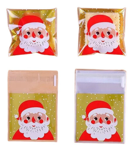 Bolsas De Plástico Dulces Navidad Papá Noel Galletas
