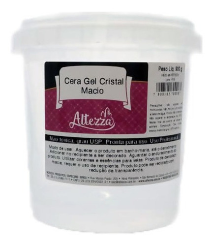 Parafina Cera Gel Cristal Macio 900gr
