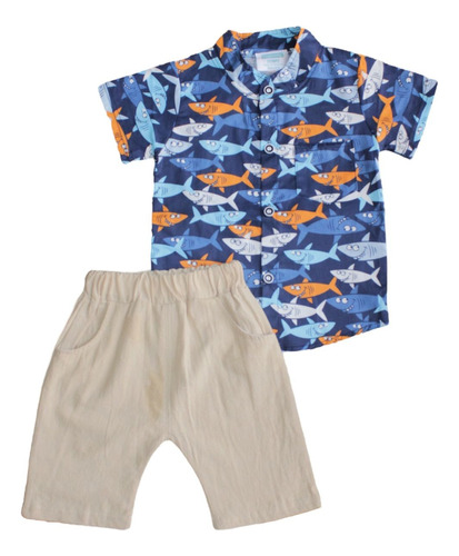 Conjunto De Bermuda Y Camisa Para Niños. Marca Garanimals 