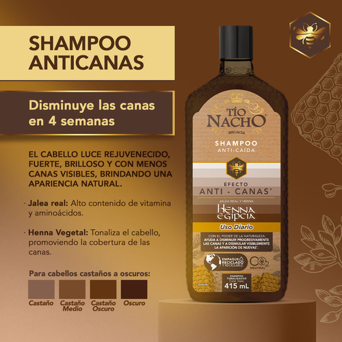 Shampoo Tio Nacho Anticanas X 415 Ml