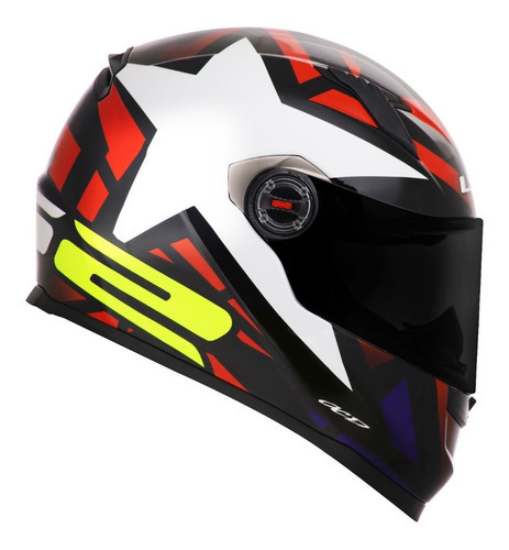 Capacete Ls2 Ff358 Starwar Estrela Vermelho Tamanho do capacete L