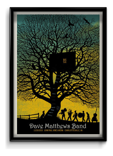 Cuadro Dave Matthews Band M1 35x50 (marco+lámina+vidrio)