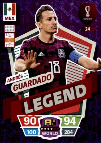 Adrenalyn Qatar 2022 - Carta Legend #24 Andrés Guardado