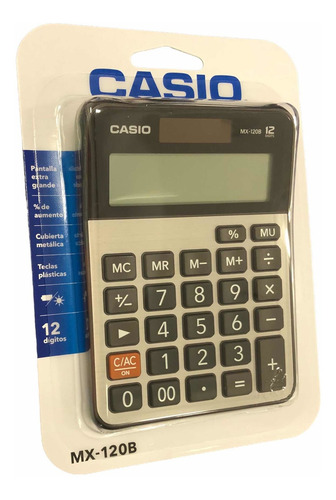 Calculadora Escritorio Casio Solar 12 Dígitos Nueva Mx-120b