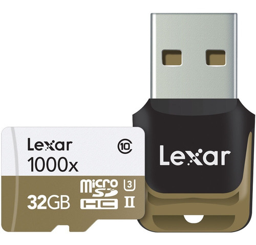 Imagen 1 de 3 de Tarjeta Microsd Lexar Professional 32gb 1000x 150mbs (4590)