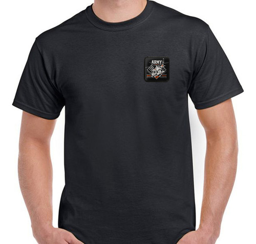 Remera Algodón Aplique Tactico Helicop Army Borntofly Tac59