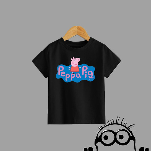 Remera Niño Niña Personalizada Peppa Pig Logo 