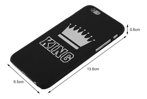 Moda King Queen Lovers Telefone Móvel Pc Scrub Capa Su