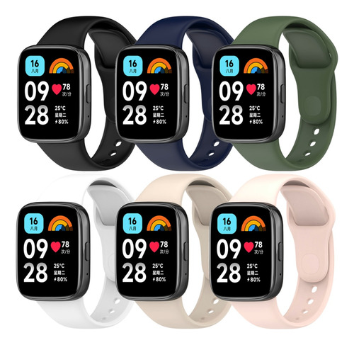 Paquete De 6 Pulseras De Repuesto Para Redmi Watch 3