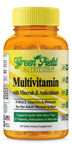Greenfield Nutritions Multivitaminas Halal Para Mujeres Y Ho