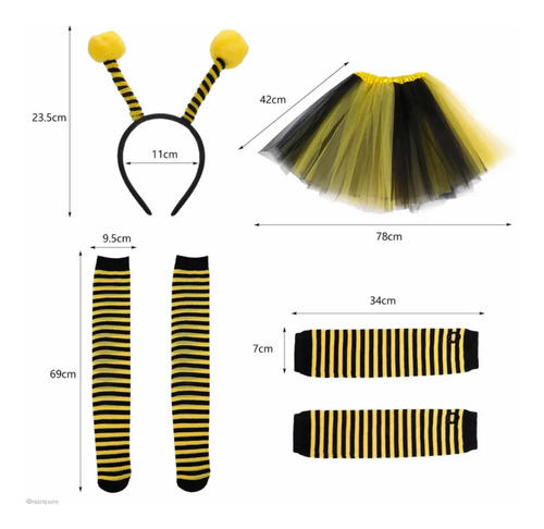 Imagen 10 de 10 de Disfraz De Abeja Para Mujer Adulto