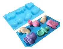 Comprar  Molde De Silicón Baby Shower Jabones Gelatinas Repostería 