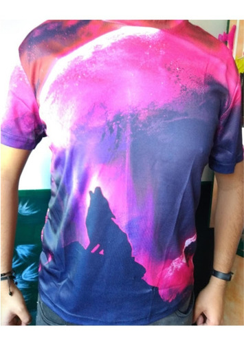 Playera Lobo En Rosa