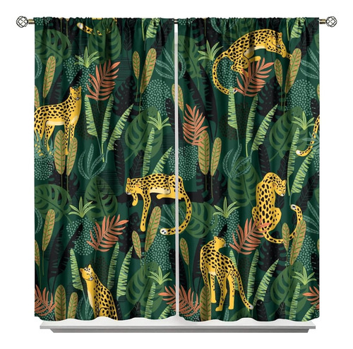 Cortinas De Leopardo, Planta De La Selva Tropical, Animal Sa