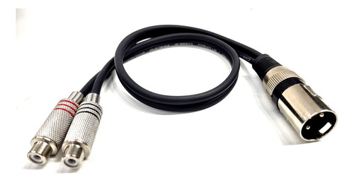 Cabo Xlr Macho 2rca Femea 50cm