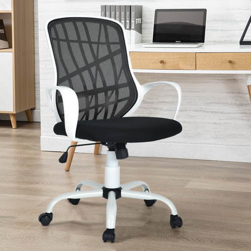 Silla De Oficina En Malla Desert Negra Y Blanca