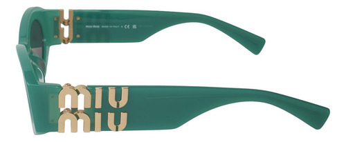 Miu Miu Mu 11ws 15h-5s0 Oval Shape Green Dark (Usado)