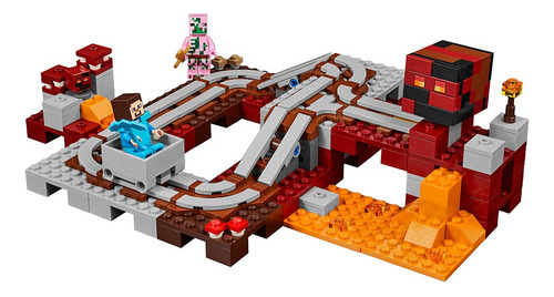 Juguete Lego Minecraft The Nether Railway 21130 Con Figuras