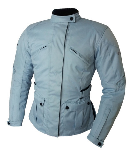 Chaqueta Moto Mujer Vitese Elegant Gris Claro