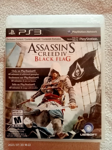 Assassin's Creed Lv Black Flag Ps3 Impecable De Colección. (Usado)