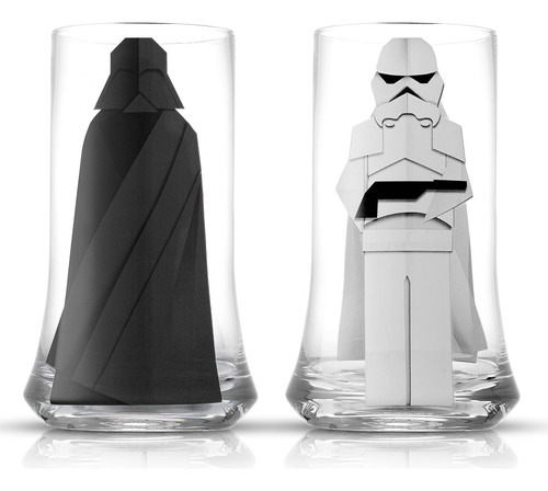 Set De 2 Vasos Tematicos De Star Wars Lado Oscuro