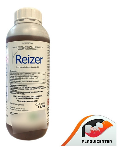 Reizer 1 Litro Insecticida Volteo Cucarachas Pulga