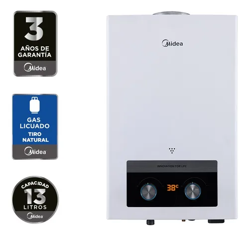Calefont 13 Litros Tiro Natural Gas Licuado Midea