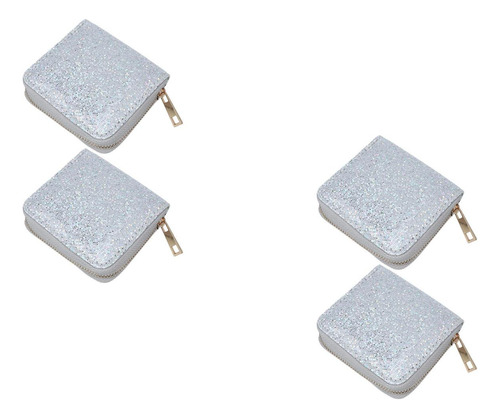 Cartera Con Purpurina Para Mujer, 4 Unidades: Cartera Pequeñ