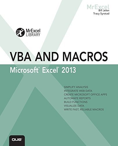 Book : Excel 2013 Vba And Macros (mrexcel Library) - Jelen,