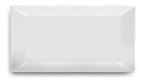 Plato Fuente Porcelana Rectangular Oxford Blanco 25 X 16cm