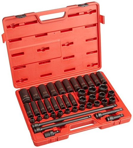 Sunex 2569 1/2 Pulgadas Drive Metric Impact Socket Set, Stan