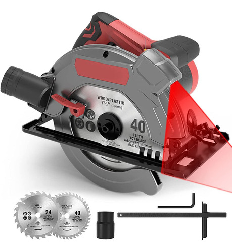 Sierra Circular Cable Rpm Hoja Guia Laser Profundidad Maxima