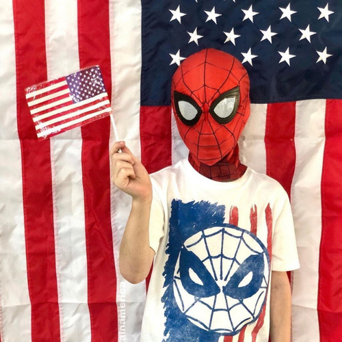 Imagen 2 de 9 de Mascara Infantil Spiderman Lejos De Casa