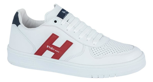 Tenis Casuales Caballero Hpc Polo Blancos Escolares