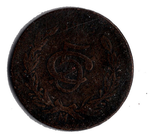 Moneda De 5 Centavos  Laurel  1915    L1h16 R1c1