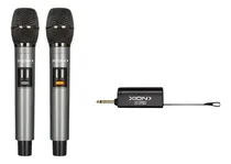 Comprar Micrófono Doble Inalambricos Usb Xion Color Negro Y Gris