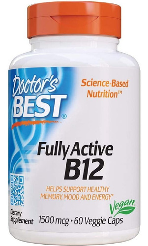 Vitamina B12 1500 Mcg Active Doctor's Best 60 Capsulas