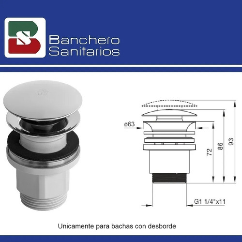 Desagüe Sopapa Lavatorio Soft Touch Fv 0248.10 Acero Inoxida
