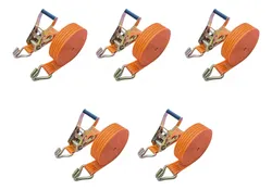 Comprar Kit 5 Cinta Catraca 5,00 Largura X 9,00 Mts 3 Ton - Lisfer no Mercado Livre