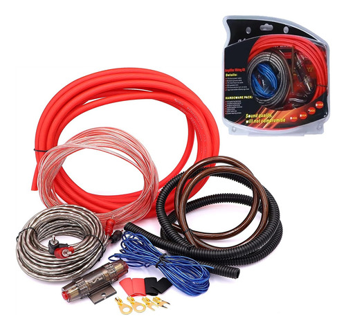 Kit Amplificador Instalacion Cable Rca Audio Auto 4ga